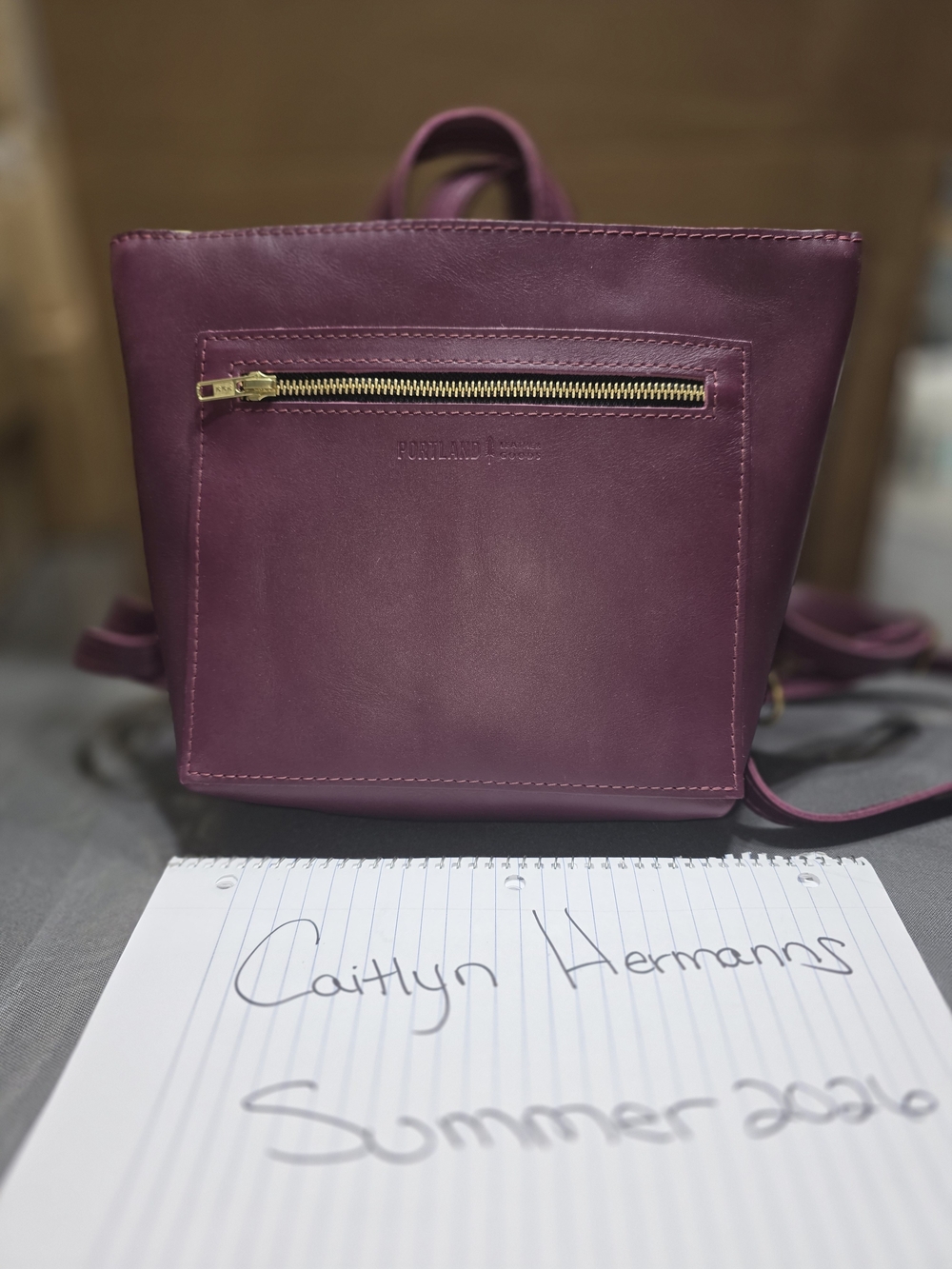 Portland Leather Small Tote Backpack In Lollipop